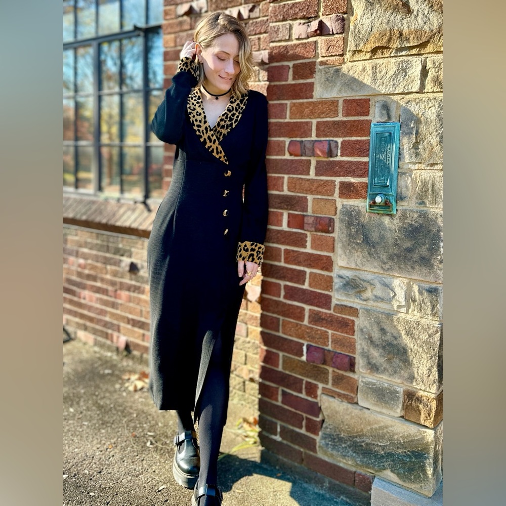 1980s Cheetah Print Dress